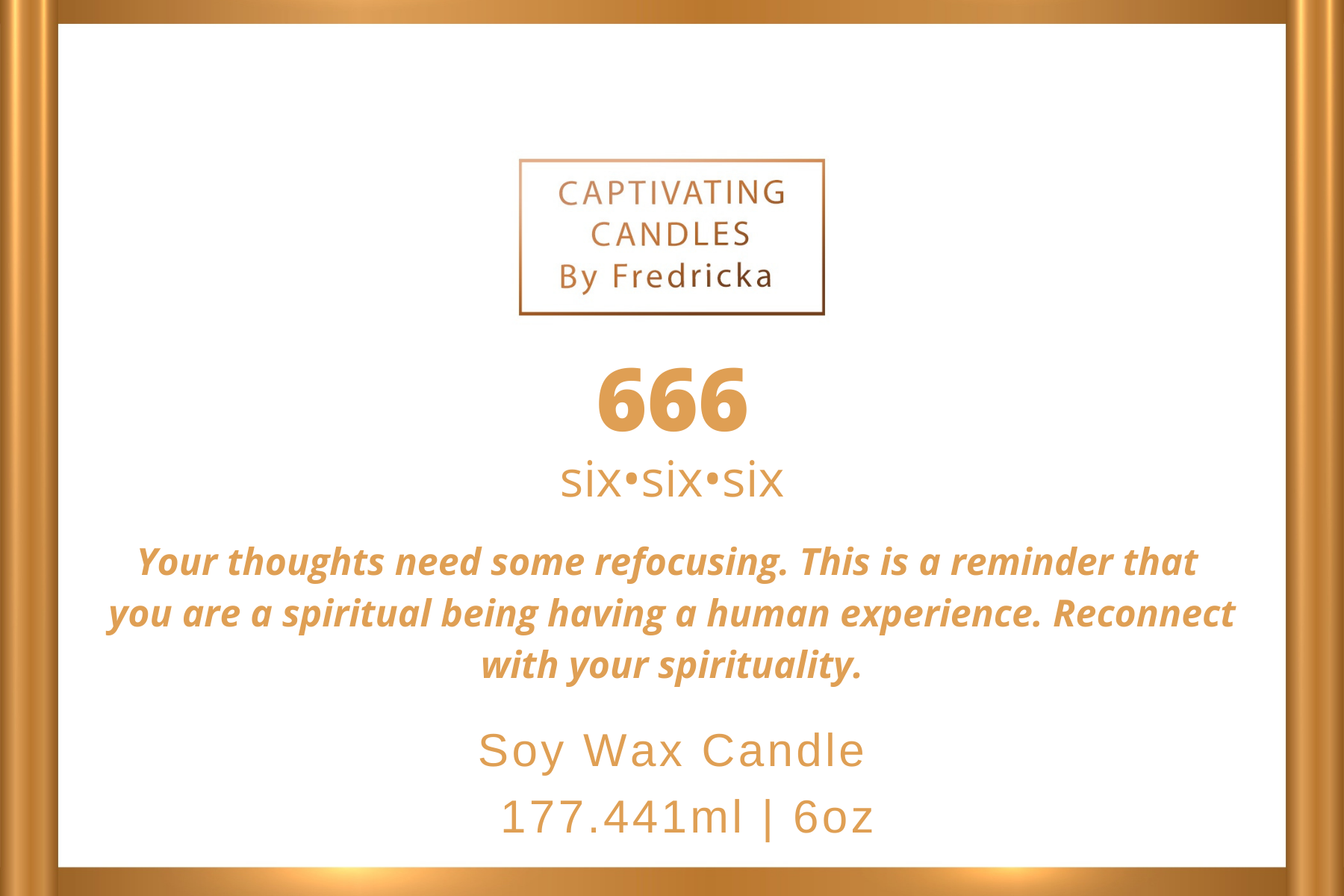 6•6•6 Angel Number Candle