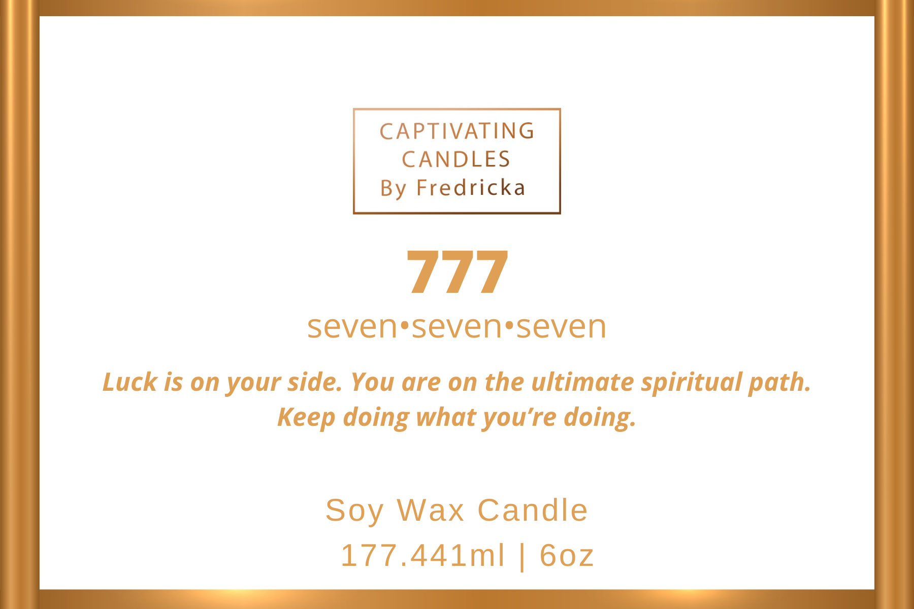 7•7•7 Angel Number Candle