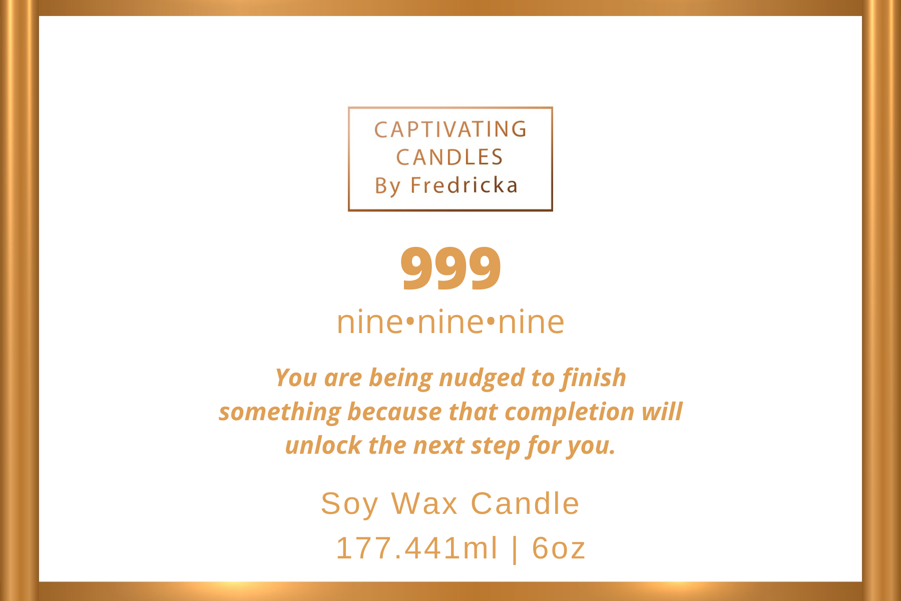 9•9•9 Angel Number Candle