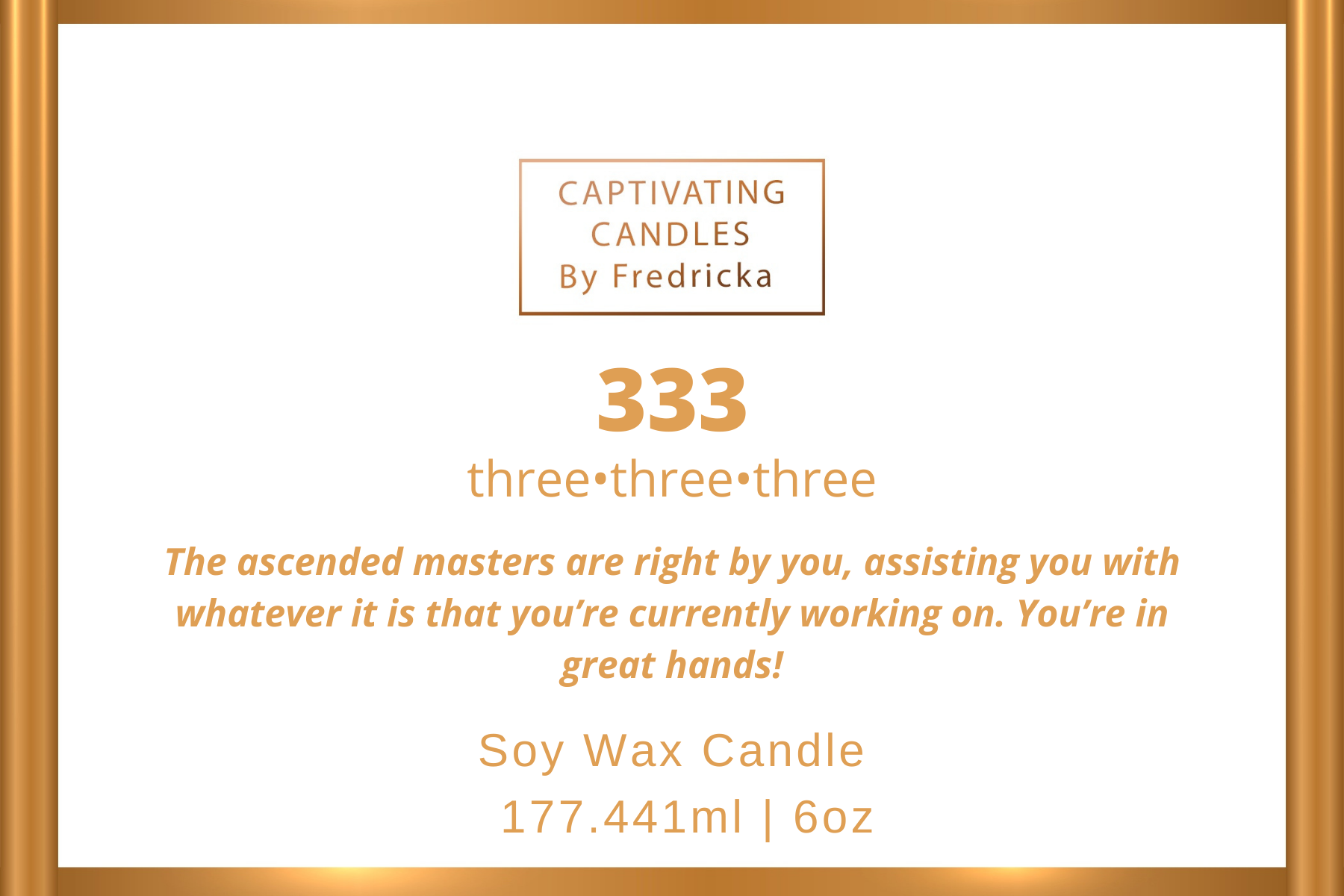 3•3•3 Angel Number Candle