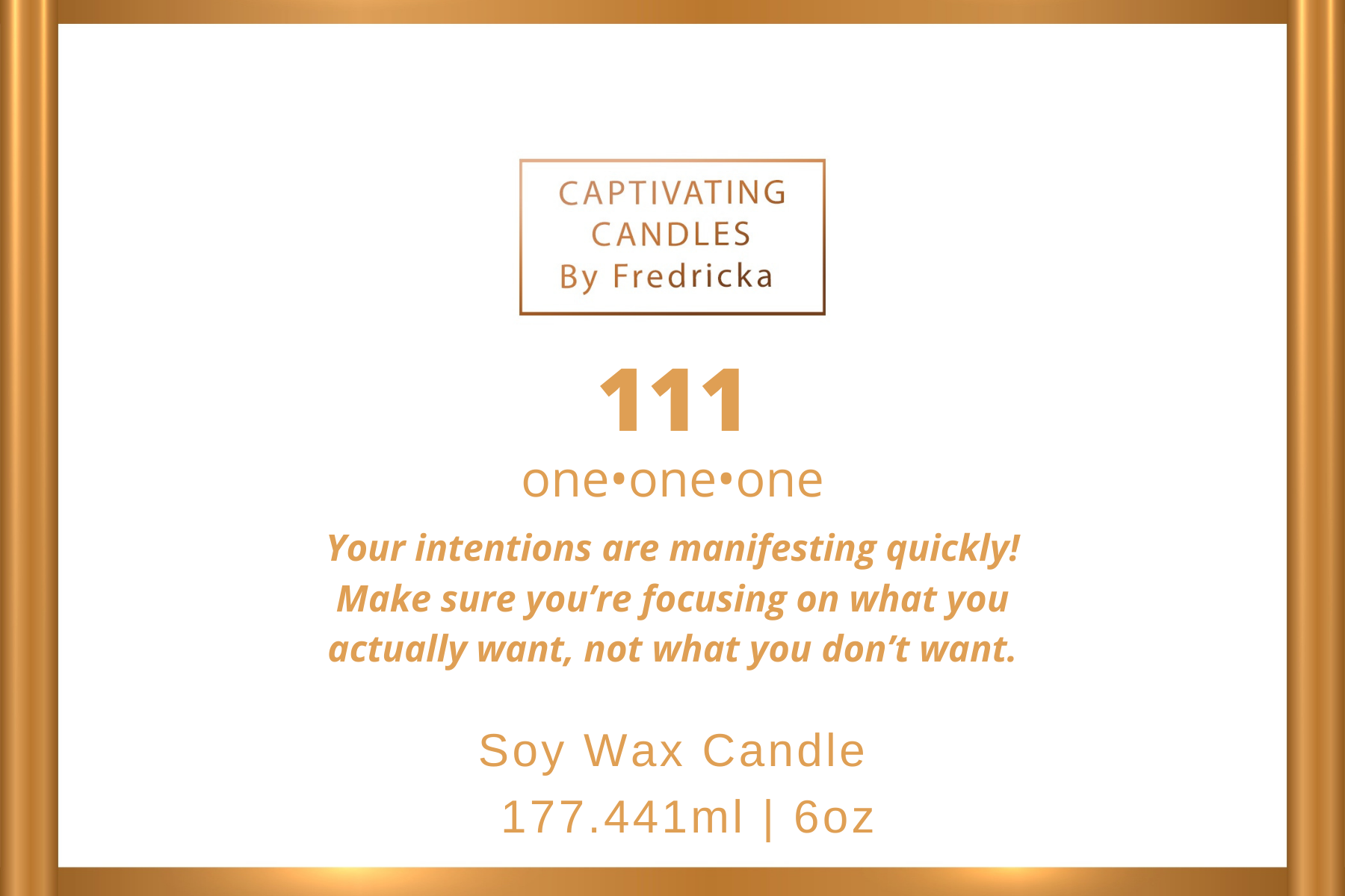 1•1•1 Angel Number Candle